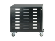 VOLTA | Draftech A2 7-Drawer Metal Cabinet casters   Black - White