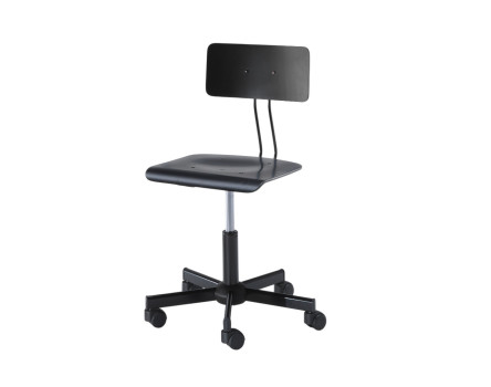 Sedia Girevole per Designer - Nera - h 40/50cm
