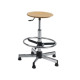 Sgabello Designer Faggio con Poggiapiedi Regolabile Sgabello Designer Faggio con Poggiapiedi Regolabile