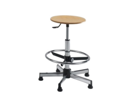 Sgabello Designer Faggio con Poggiapiedi Regolabile