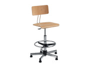 GRID | Professional Stool with Backrest 54/80h cm