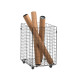 Emmeitalia - Organizer Basket with castors - White or Black.- cm 44x42x46h