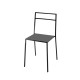 Stackable steel chair Black Quadrotta Stackable steel chair Black Quadrotta