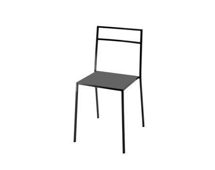 Stackable steel chair Black Quadrotta