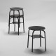 Sgabello alto Academia 46 cm impilabile Faggio o Nero Sgabello alto Academia 46 cm impilabile Faggio o Nero
