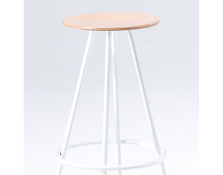 Stool 75 cm Black or White / beech