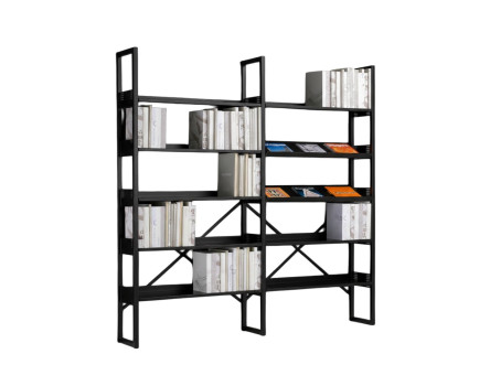 Metal bookshelf 31x197x200h 5 + 5  shelves