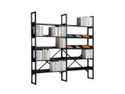 LEONARDO 197  | Libreria metallica  5+5 ripiani Nero Bianco