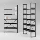 Metal bookshelf 5 shelves 31x100x200h Metal bookshelf 5 shelves 31x100x200h