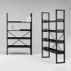 Metal bookshelf 4 shelves 31x100x166h Metal bookshelf 4 shelves 31x100x166h