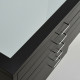 DOMUS | PLUS A1 5-Drawer Cabinet with Glass Top Black -White DOMUS | PLUS A1 5-Drawer Cabinet with Glass Top Black -White