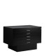 DOMUS | Cassettiera PLUS A1 5 cassetti Nero - Bianco Top in Vetro DOMUS | Cassettiera PLUS A1 5 cassetti Nero - Bianco Top in Vetro