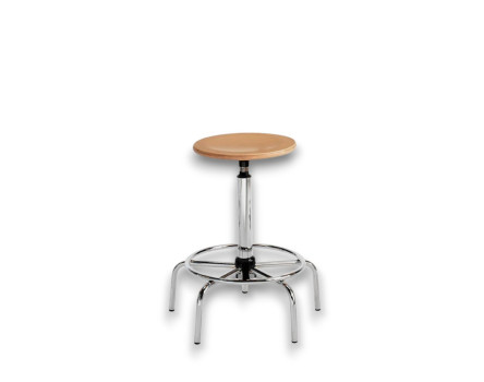 Beech Stool for Designer with Adjustable Footrest
