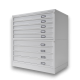 Draftech A1 ECO XL Drawer Unit 9 Drawers White Draftech A1 ECO XL Drawer Unit 9 Drawers White