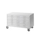 QUADRA | Draftech A1 7-Drawer Cabinet with Casters White QUADRA | Draftech A1 7-Drawer Cabinet with Casters White