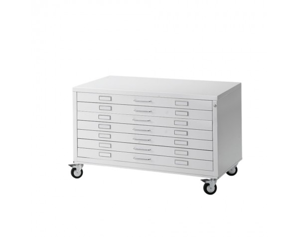 QUADRA | Draftech A1 7-Drawer Cabinet with Casters White
