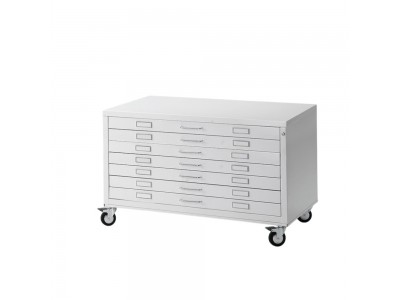 QUADRA | Draftech A1 7-Drawer Cabinet with Casters White